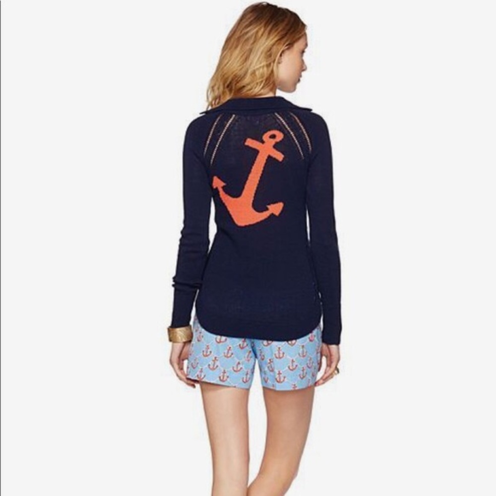 Lilly Pulitzer navy Anchor pullover